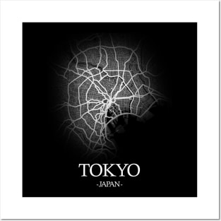 Tokyo City Map - Japan Cartography White Posters and Art